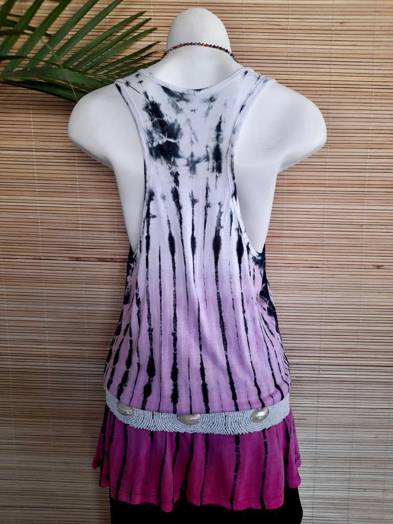 TANK TOP TIE DYE in Brown and Pink - Lemongrass Bali Boutique