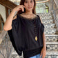 TOP A3 RACE in Black, Charcoal and Navy - Lemongrass Bali Boutique
