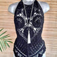 TOP CROCHET BOHO White and Black - Lemongrass Bali Boutique