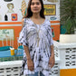 TOP SARONG Short Length, White/ Grey Tie Dye - Lemongrass Bali Boutique
