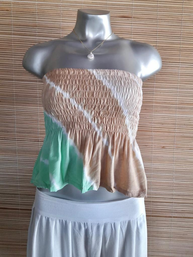 TUBE SMOCK New Tie Dye Mint/ Beige and Tie Dye Navy/ Beige - Lemongrass Bali Boutique